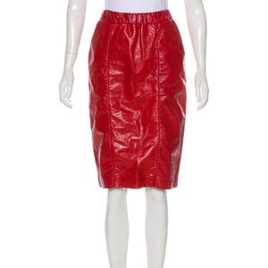 jupe en cuir bottega veneta